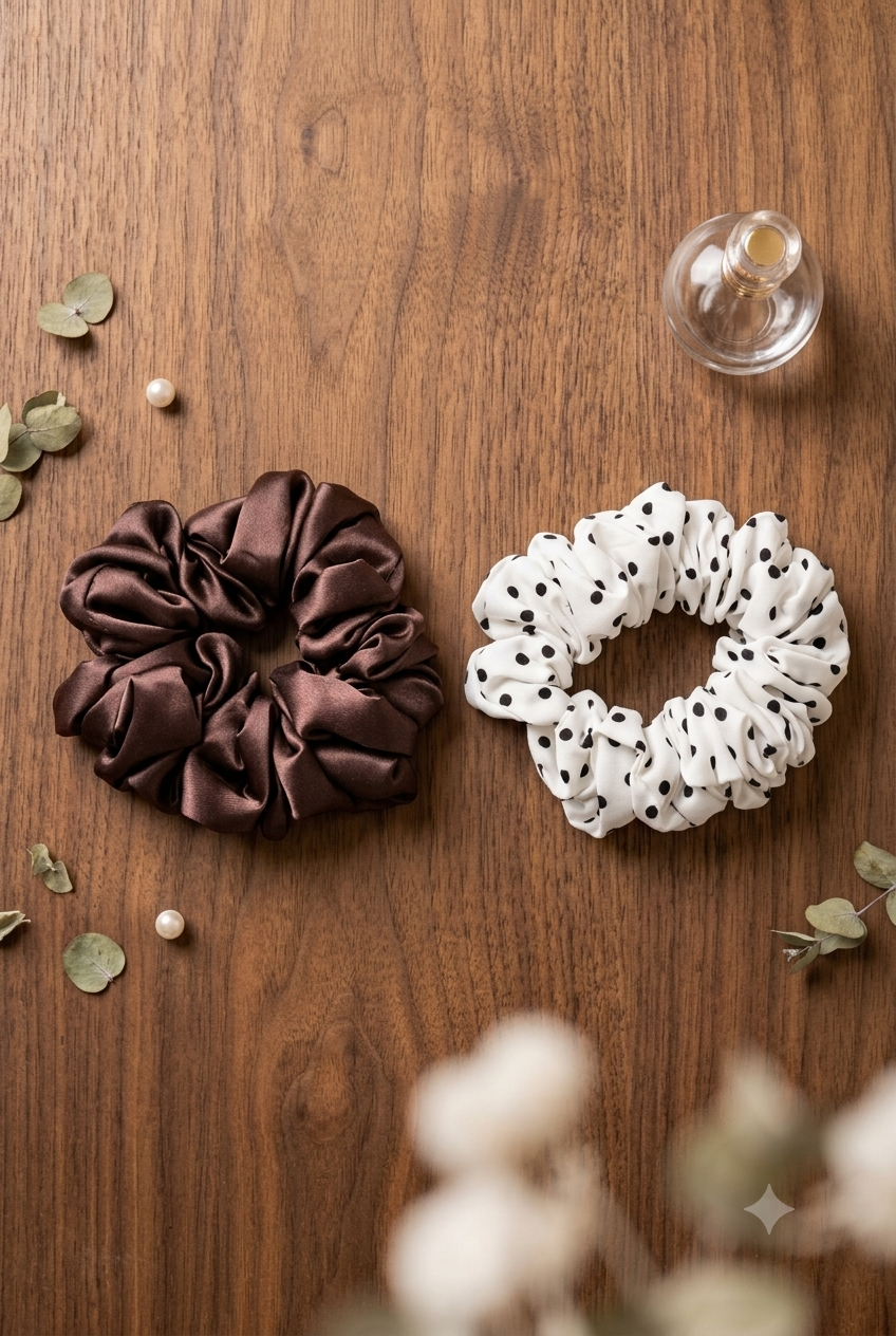 Elegant Satin Hair Scrunchies