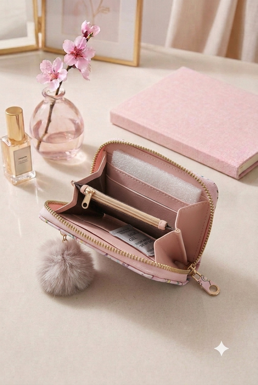 Unicorn Korean Wallet - Lite Pink