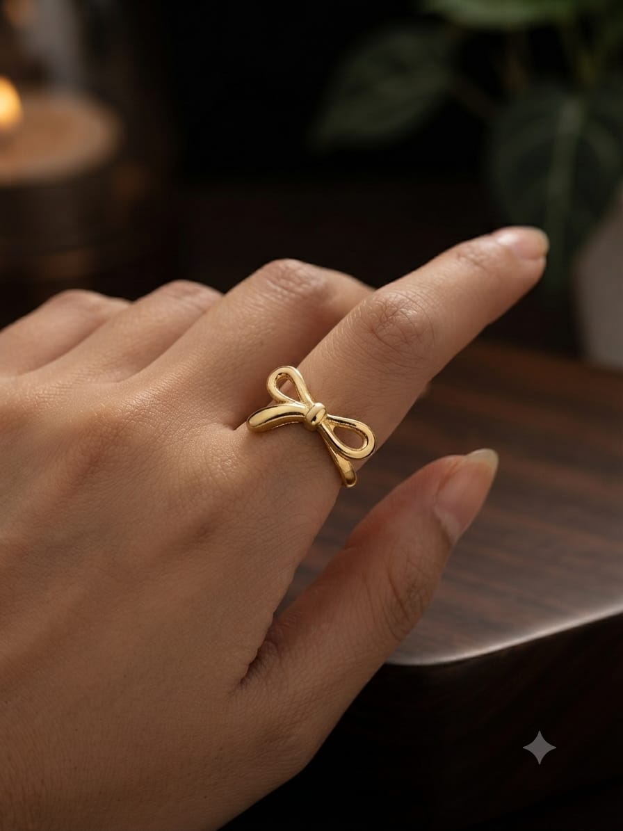 Bow Charm Ring - Anti Tarnish