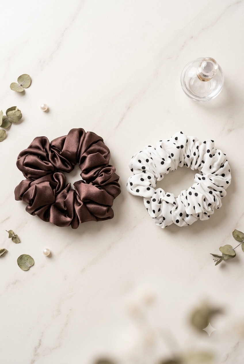 Elegant Satin Hair Scrunchies