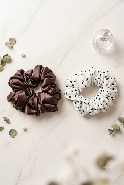 Elegant Satin Hair Scrunchies