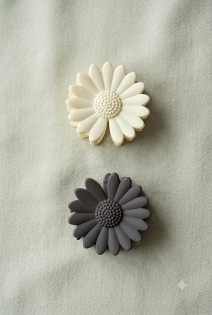Floral Matte Hair Claw Clips
