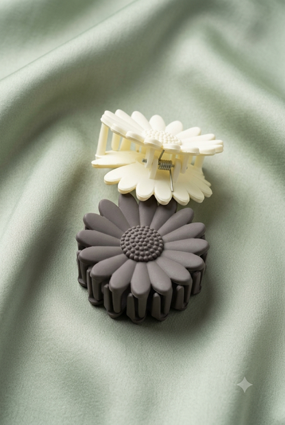 Floral Matte Hair Claw Clips