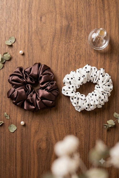 Elegant Satin Hair Scrunchies