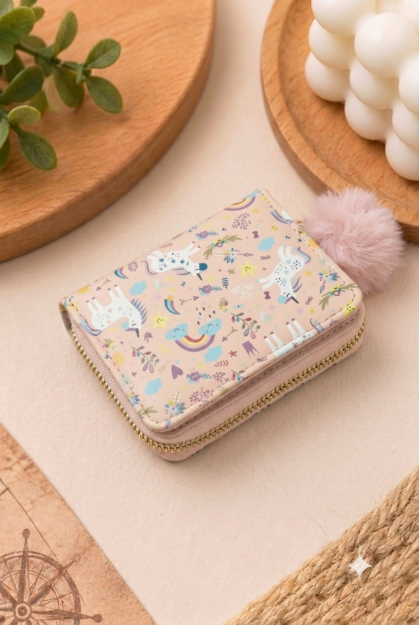 Unicorn Korean Wallet - Pink