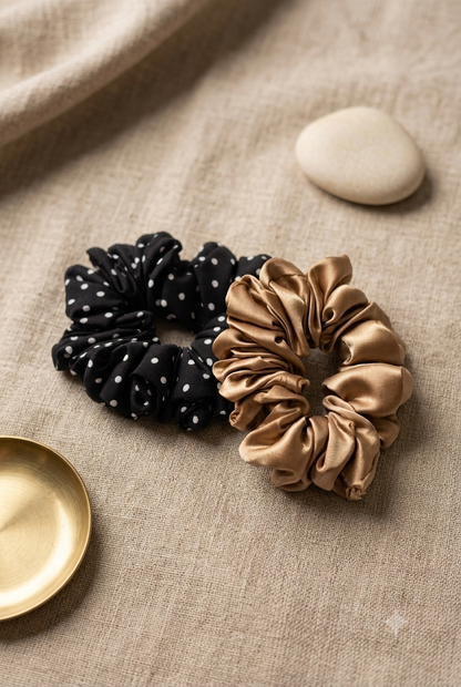 Elegant Satin Hair Scrunchies