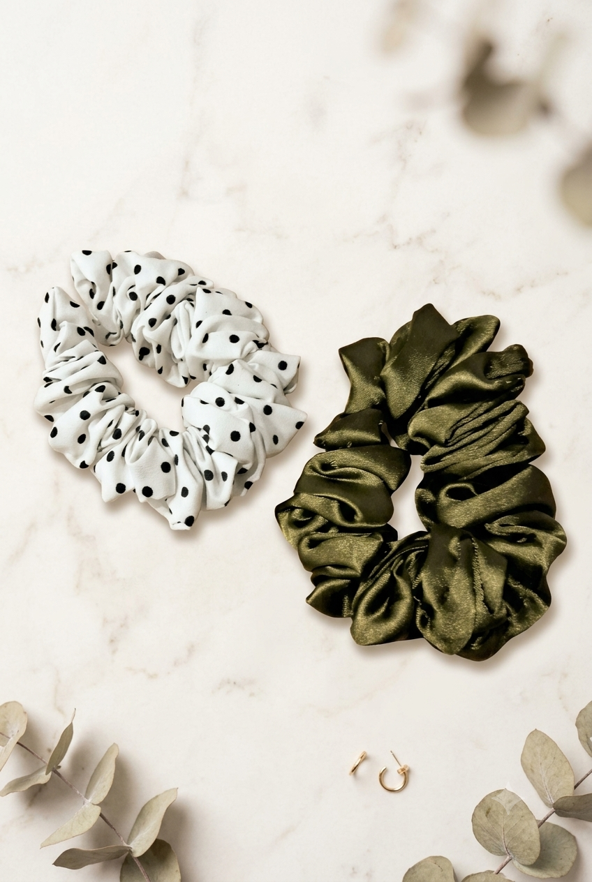 Elegant Satin Hair Scrunchies