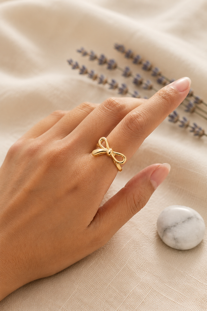 Bow Charm Ring - Anti Tarnish