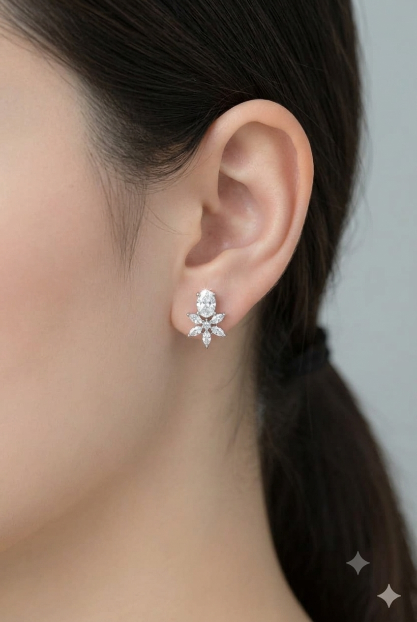 Crystal Flower - American Diamond