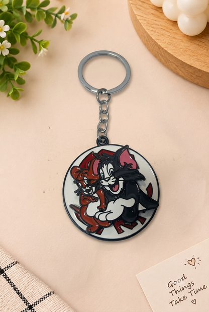 Tom & Cherry Spinner - Metal Key Chain