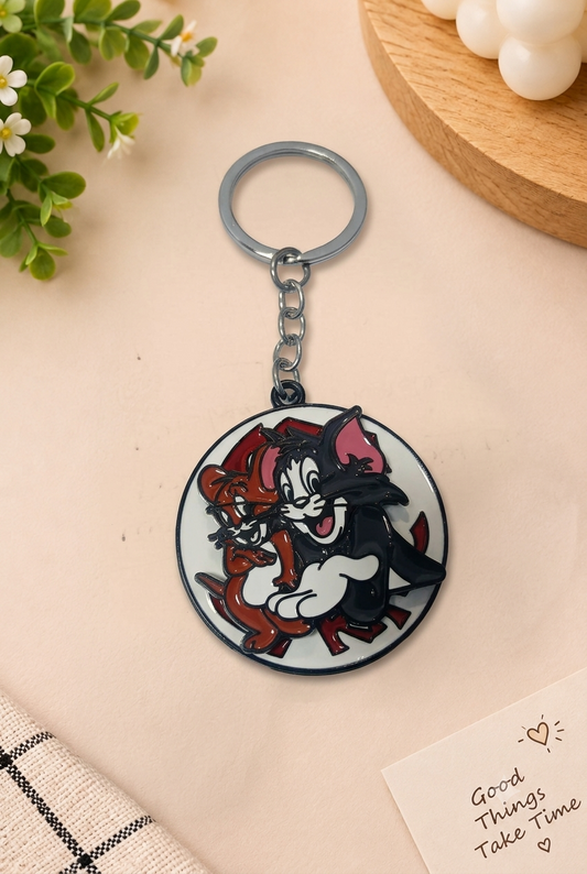 Tom & Cherry Spinner - Metal Key Chain