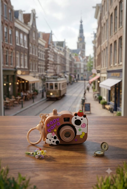 Mini Projector Camera With Keychain - Brown