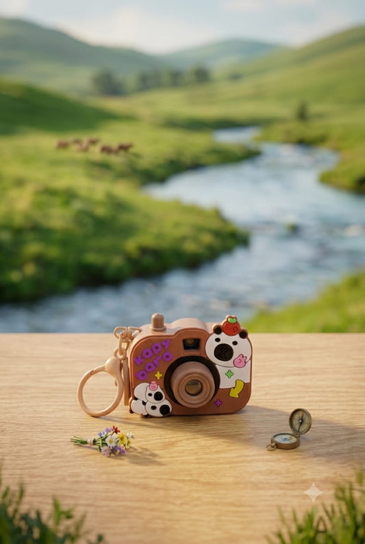 Mini Projector Camera With Keychain - Brown