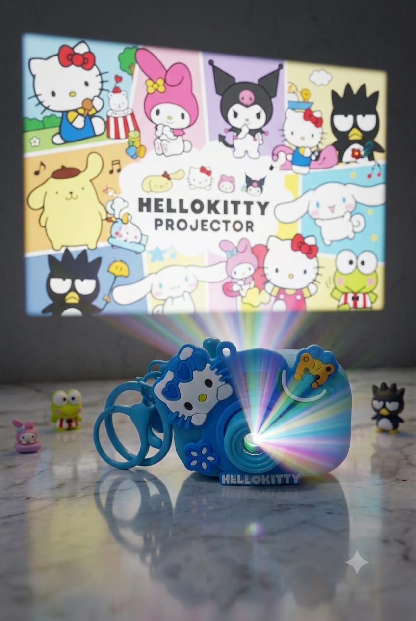 Mini Projector Camera With Keychain - Blue