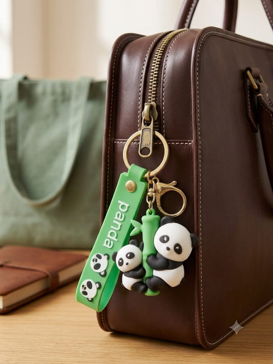 Panda Couple Keychain
