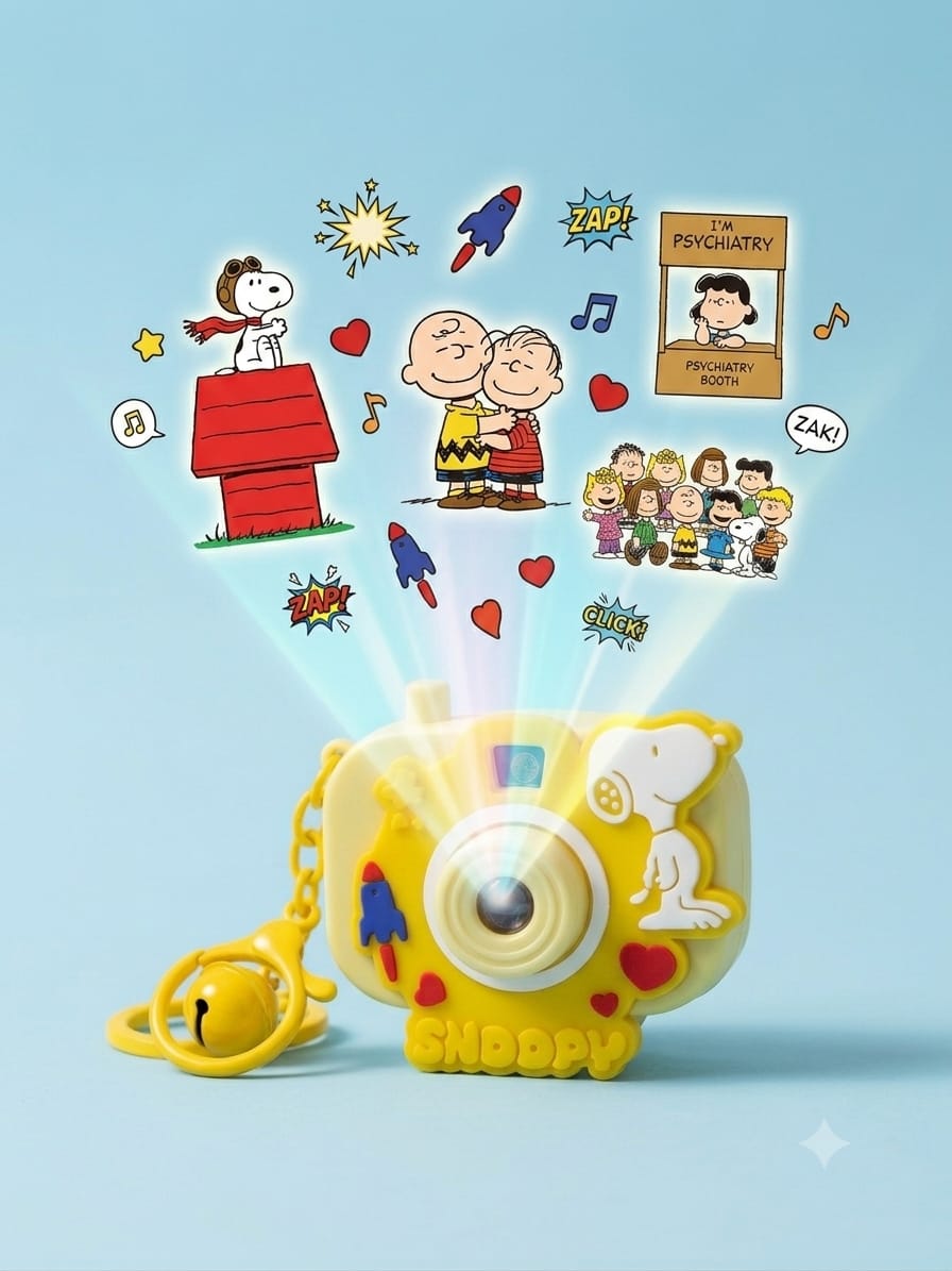 Mini Projector Camera With Keychain - Yellow
