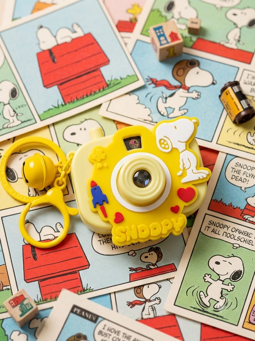 Mini Projector Camera With Keychain - Yellow