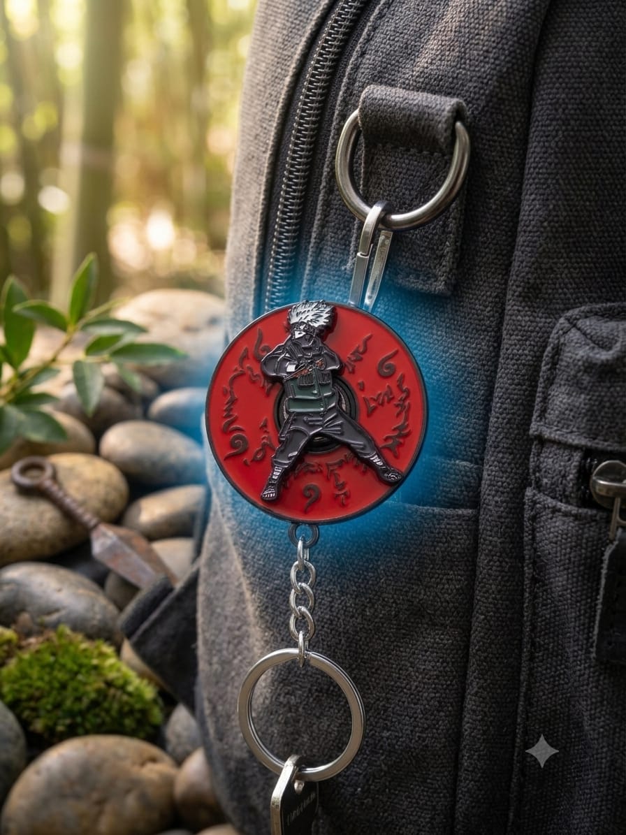 Kakasi Metal Spinner - Keychain