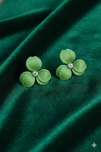 Verdant Bloom Clover Studs