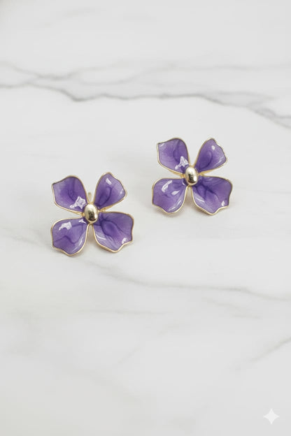 Lavender Enamel Floral - Korean