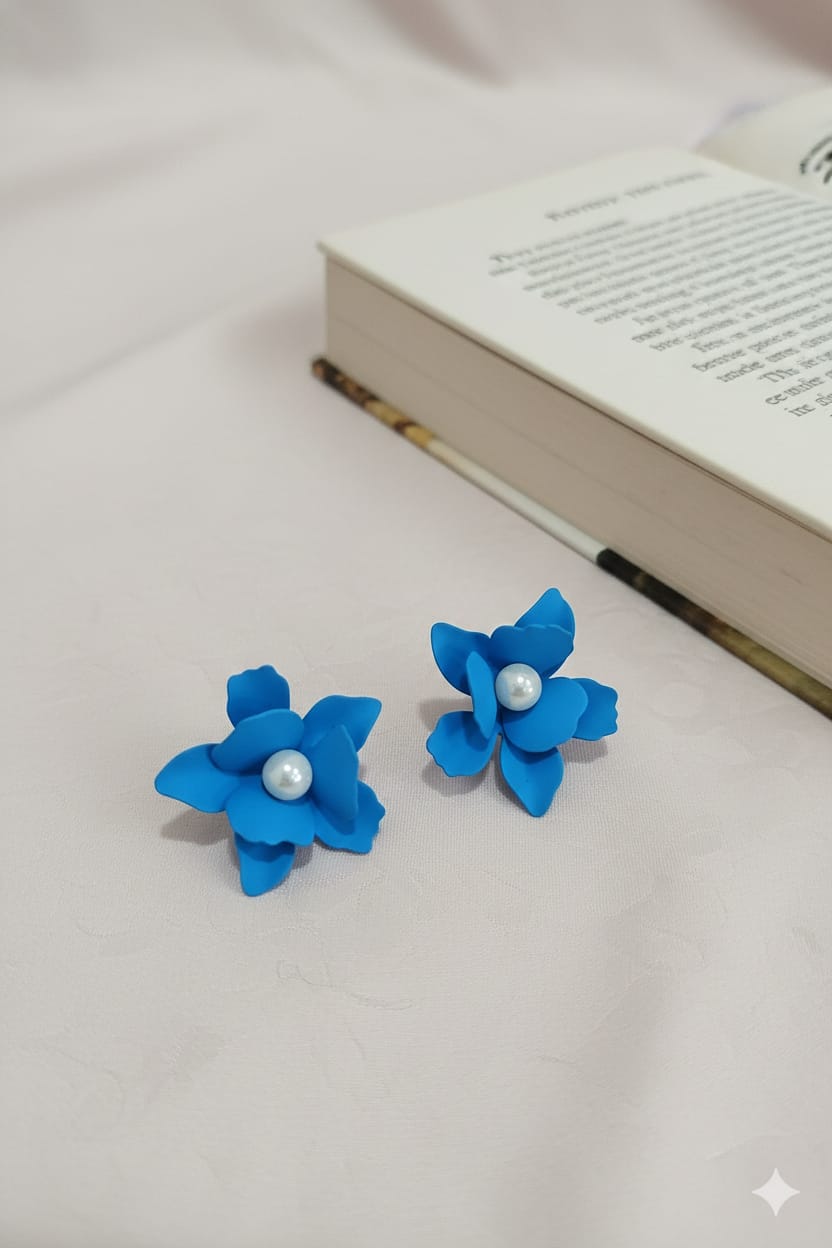 Sky Blue Floral Pearl - Korean