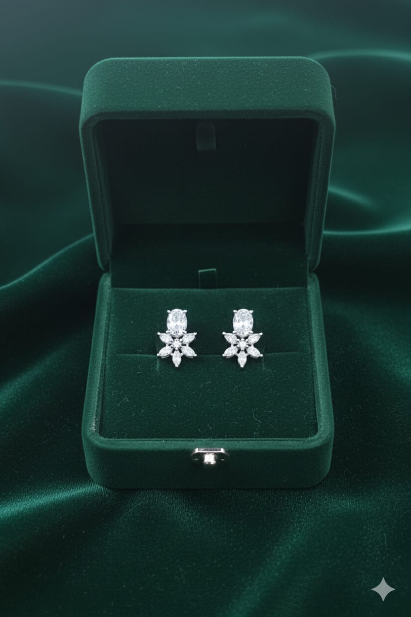 Crystal Flower - American Diamond