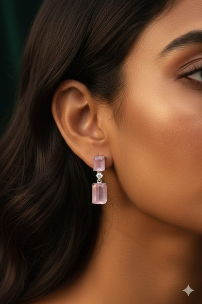 Dual Rose Quartz - American Diamond