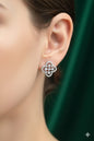 Silver Clover Lattice - American Diamond