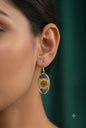 Pressed Sunflower Resin Drop Earrings
