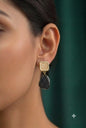 Vintage Marbled Resin Drop Earrings