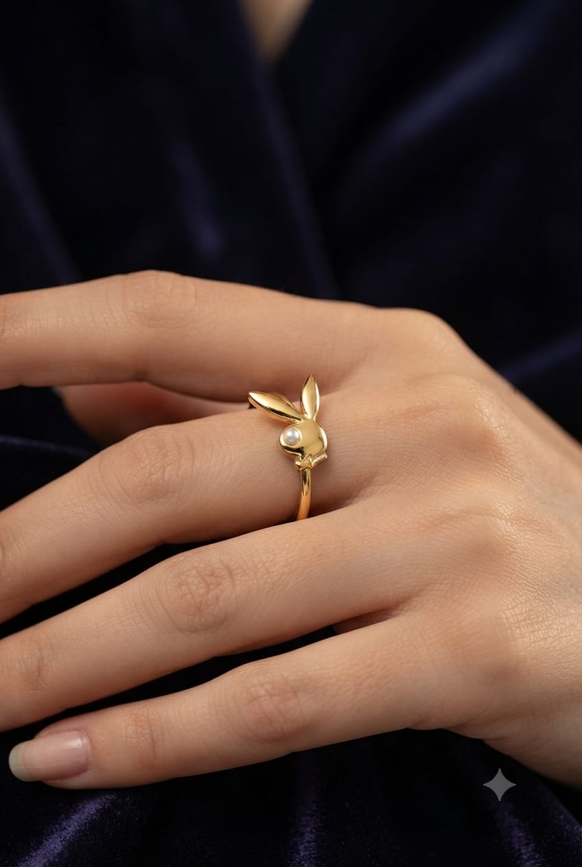 Bunny Pearl Ring - Anti Tarnish
