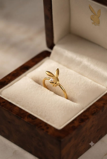 Bunny Pearl Ring - Anti Tarnish