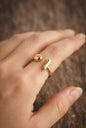 Golden Orbit Open Ring - Anti Tarnish