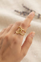 Elegant Infinity Knot Gold Ring - Anti Tarnish