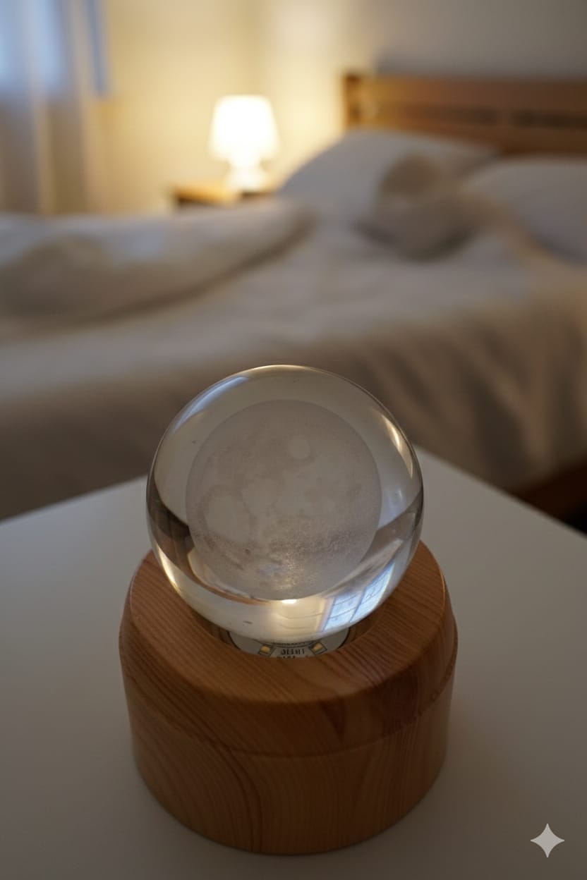 Moon Crystal  Big Lamp - Rotating